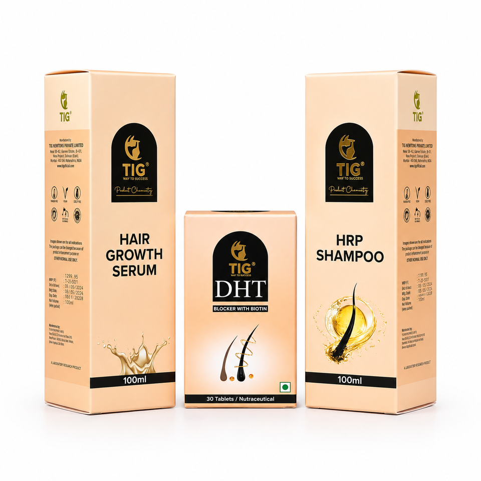 TIG Hair Growth Serum with Biotin & DHT Blocker | Hair Fall Control & Hair Regrowth Serum for Men & Women | 100ml