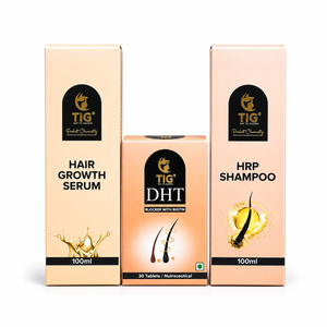 TIG Hair Growth Combo | Hair Growth Serum, HRP Shampoo & DHT Blocker with Biotin Tablets