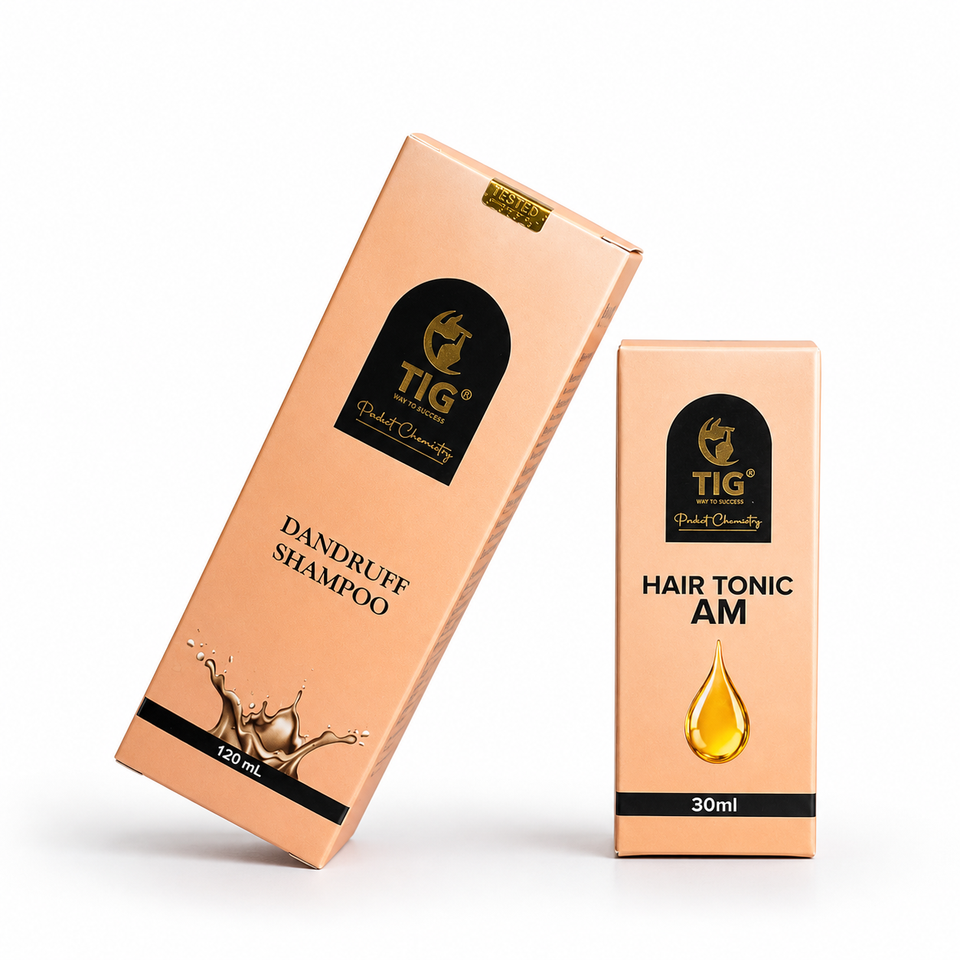 TIG Dandruff Control & Hair Care Combo | Anti Dandruff Shampoo + Hair Tonic for Healthy Scalp & Strong Hair